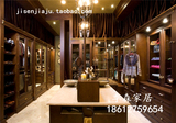 实木衣帽间整体衣柜定制 美式别墅衣帽柜子定做 北京欧式家具组合