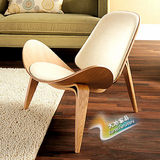 包邮大师设计师设计HansWegner三角贝壳椅飞机椅沙发椅胡桃椅子