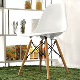 宜家新款组装设计师椅简约时尚休闲椅餐椅实木塑料椅创意椅子