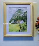 远山风景 居家装饰画走廊 客厅 卧室 彩色水彩 有框 多款 礼品