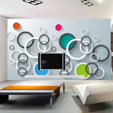 正品3D个性客厅电视客厅背景墙纸壁纸大型壁画现代简约水立方