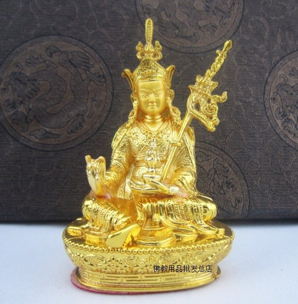 密宗藏传佛教用品 铜质莲花生大士莲师佛像摆件 可装藏 特价结缘