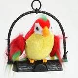 儿童玩具电动声控鸟录音鹦鹉录音鸟声控玩具鸟学说话跳舞毛绒玩具