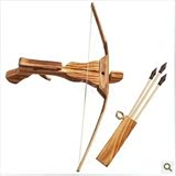 木质木制儿童玩具弓箭十字弓弩 带三支绝无杀伤力支射击软胶箭头