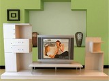 电视柜茶几组合现代简约宜家背景墙客厅电视机柜2.4米瑞信家具木
