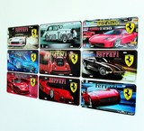 Ferrari 法拉利 跑车 装饰画 铁皮画墙面装饰 挂画 欧美汽车 车牌