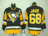 NHL冰球服 Pittsburgh Penguins企鹅队68号jagr复古版黑色CCM球衣