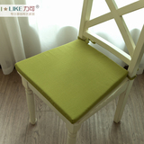 定制！棉质田园椅垫/坐垫/海绵垫/座椅垫/餐椅垫/座垫#10黄绿纯色