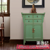 东游记 新中式新古典仿古做旧实木玄关柜边柜鞋柜门厅柜 特价！