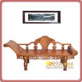 中式明清新古典 仿古红木家具 非洲黄花梨木 贵妃床 特价实木躺椅