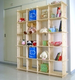 简易20格实木格架子创意儿童书架置物架5层架花架鞋架储物架40深