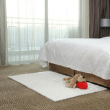 现代纯白色客厅防滑卧室 摄影拍照 地垫长方形短绒地毯样板间地垫