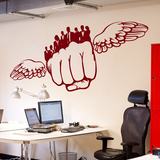 奈纳伦墙贴 公司企业办公室装饰文化贴画贴人物剪影墙贴纸 团队