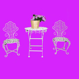 欧式铁艺花朵桌椅婚庆用品摄影道具签到处创意家具橱窗装饰现货