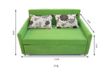 折叠双人沙发床多功能沙发抽拉折叠布艺1.2米沙发床1.4米可拆钢架