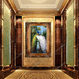 超值纯手绘孔雀油画 客厅装饰画玄关走廊挂画横竖壁画有框画凤凰