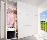 移门衣柜现代家具定制定做整体大衣柜镜面玻璃推拉门包邮厂家直销
