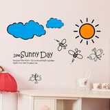 云朵贴画 儿童宝宝房装饰可移除墙贴 卧室床头客厅墙壁贴纸背景墙