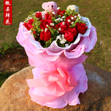 红玫瑰花束鲜花速递全国上海北京成都广州重庆南昌鲜花店同城送花