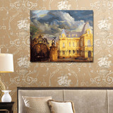 数字油画diy包邮 风景花卉人物手绘画 欧洲城堡40*50 50*60多款选