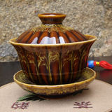 龙泉青瓷茶具套装整套陶瓷紫砂汝窑功夫个人钧窑窑变玛瑙折花盖碗