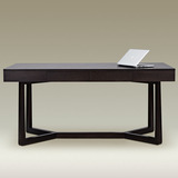 Y字形脚 实木书桌书房书桌办公桌个性化定制定做 黑橡木电脑桌 台