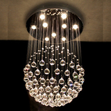 LED客厅餐厅水晶吊灯楼梯吊灯卧室吸顶水晶灯客厅圆球形吧台灯