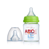 ABQ/艾贝琪 120ML宽口晶砧玻璃奶瓶 安全赠母乳实感奶嘴买送奶嘴