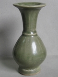收藏古玩老瓷古瓷器 明代龙泉窑青瓷小花瓶【大开门！器型少见】