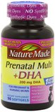 美国代购Nature Made孕妇复合维生素+DHA软胶囊含铁叶酸60粒