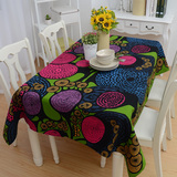 绿色北欧宜家创意布艺餐桌布台布四方桌圆桌盖巾梦幻卡通桌垫促销