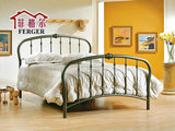 loft美式乡村田园床公主床双人床1.8米 不锈钢床架创意简约铁艺床