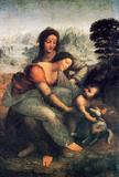装饰画无框画帆布画非手绘油画世界名画 达芬奇 圣母子与圣安妮