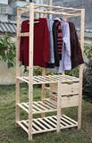 800cm实木简易衣柜橱 环保带双抽屉儿童学生宿舍拆装单人衣柜橱