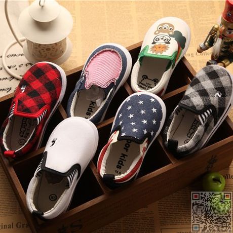 春秋韩版单鞋儿童帆布鞋女男童鞋学步鞋回力小