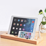 木质手机平板通用桌面懒人支架支持苹果三星iPad Air底座木制支架