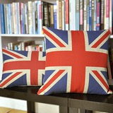 北欧 英伦 米字旗 英国国旗复古美式棉麻抱枕靠垫沙发垫靠枕