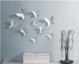 加拿大umbra MARIPOSA蝴蝶立体3D白色墙饰 墙贴 动感壁饰一套9个