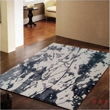 进口纯新西兰羊毛地毯客厅卧室地毯蚕丝真丝水墨简约抽象现代