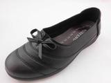 包邮黑色单皮鞋平底平跟鞋女士工作鞋女妈妈鞋肯德基工鞋