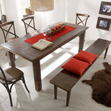 欧式风格/出口家具/实木/原木/高档老松木餐桌 橡木餐椅子 长凳子