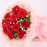 11朵红玫瑰花束创意礼物北京同城鲜花配送福州重庆深圳鲜花店送花