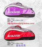 正品 OLIVER 奧立弗 6支装双肩羽毛球包  4色(红 紫 天蓝 蓝）