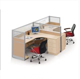 长沙办公家具简易玻璃屏风隔断转角两位组合办公桌卡座工位电脑桌