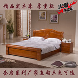 实木床1.8米双人床 橡木床 厂家直销 特价高低箱床 套房家具 婚床
