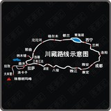 新款反光越野e族车贴纸西藏穿越路线图汽车反光贴纸拉花赛道贴