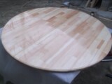 实木圆台面/对折圆桌面/折叠大圆桌 家庭圆餐桌 吃饭桌 松木桌面