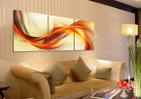暖色新中式风格抽象画客厅装饰画创意家居无框画现代简约风格画壁