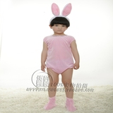 短款小兔子舞蹈服装六一儿童节夏季短款动物服装 男女童演出服装