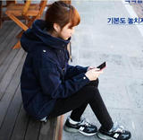 2016韩版新款日系学院风宽松大码糖果色长袖衫工装风衣外套女